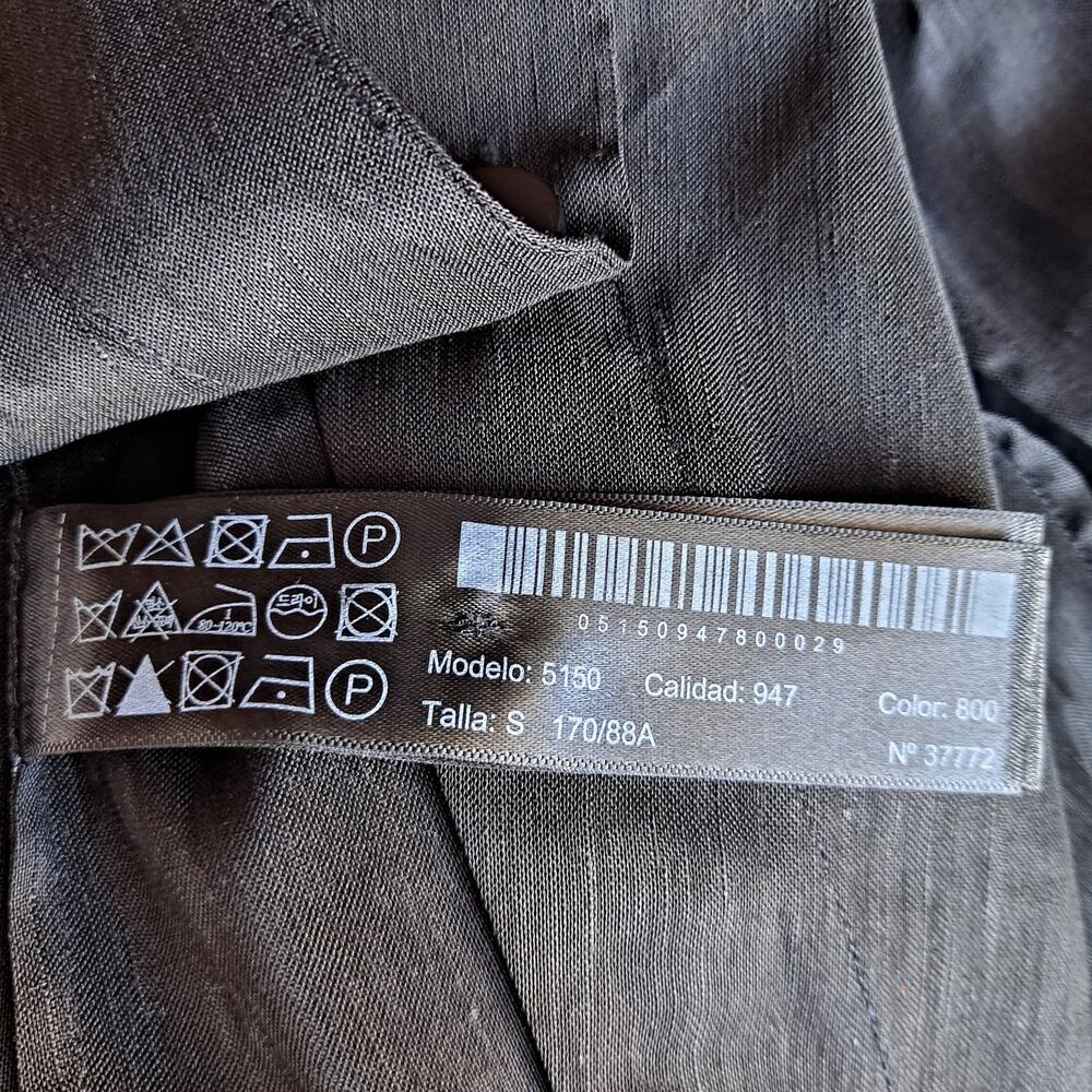 Massimo Dutti Single Breasted Waistcoat Linen Sleeveless Jacket Black Womens S - Picture 9 of 11
